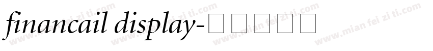 financail display字体转换